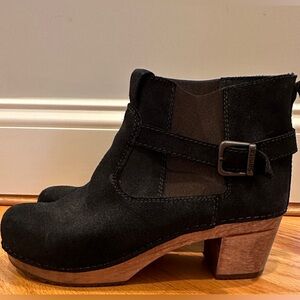 Sanita 'Peggy-Sue' Black Jodhpur Clog Boots - 39 EEUC